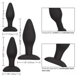 California Exotic Novelties 3 Piece Silicone Anal Exerciser Kit Anal Sex Toys