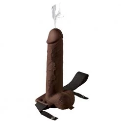 Pipedream Products Dildos 9 Inch Hollow Squirting Strap-On With Balls