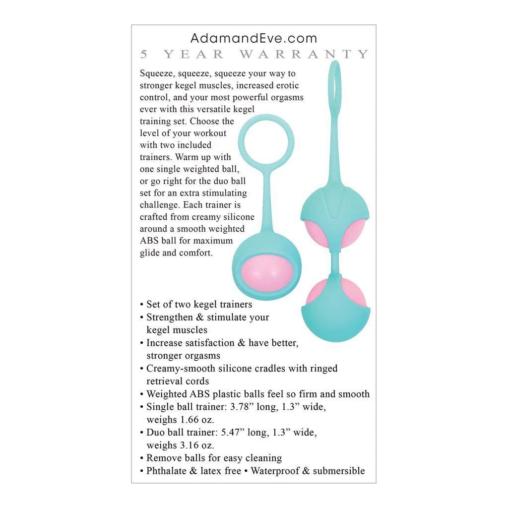 Evolved Novelties INC Ben Wa Balls Adam & Eve Eve's Kegel Training Set 7 Evolved Novelties INC Ben Wa Balls Adam & Eve Eve's Kegel Training Set