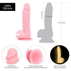 B.M.S. Enterprises Addiction Brandon 7.5 Inch Silicone Suction Cup Dildo