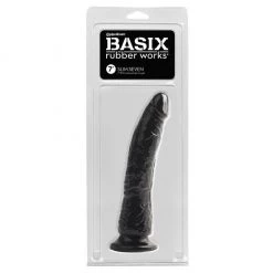Pipedream Products Basix Rubber Works Slim 7 Inch Dildo With Suction Cup