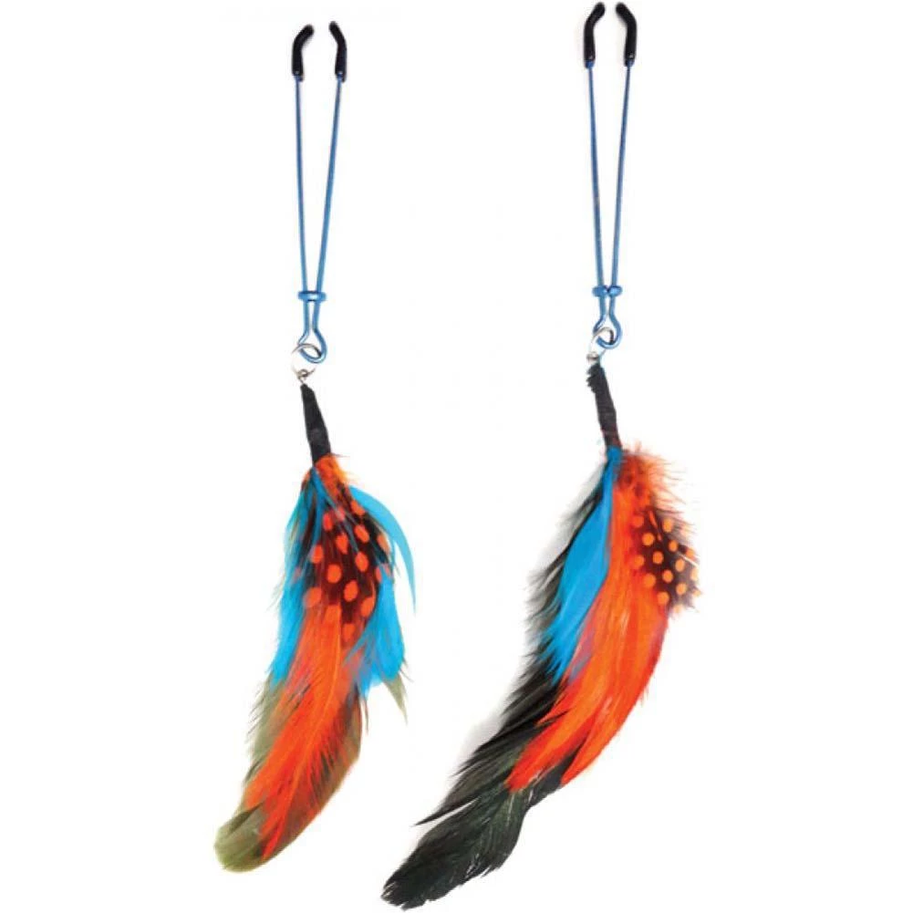 Phs International Bijoux De Nip Colored Feather Nipple Clamps Bondage 5 Phs International Bijoux De Nip Colored Feather Nipple Clamps Bondage