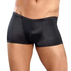 Comme Ci Comme Ca Men's Lingerie Black Smooth Satin Pouch Brief