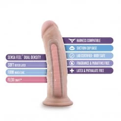 Blush Novelties Blush Au Naturel 8 Inch Dildo With Suction Cup