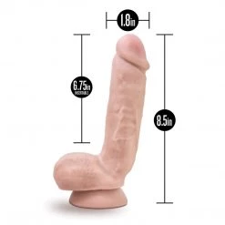 Blush Novelties Blush Dr. Skin Glide 8.5 Inch Self Lubricating Dildo With Balls Dildos