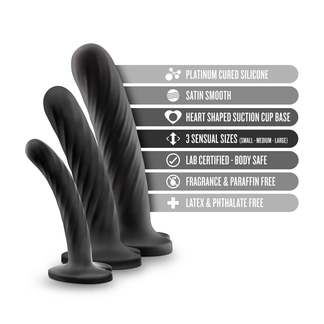 Blush Novelties Dildos Blush Temptasia Twist Dildo Set For Men 7 Blush Novelties Dildos Blush Temptasia Twist Dildo Set For Men