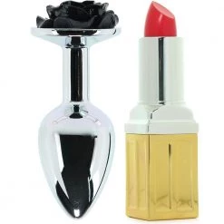 Xr LLC Anal Sex Toys Booty Sparks Black Rose Anal Plug