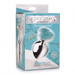 Xr LLC Booty Sparks Gemstones Turquoise Heart Anal Plug