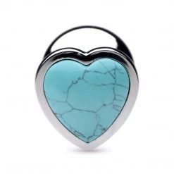 Xr LLC Booty Sparks Gemstones Turquoise Heart Anal Plug