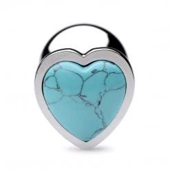 Xr LLC Booty Sparks Gemstones Turquoise Heart Anal Plug