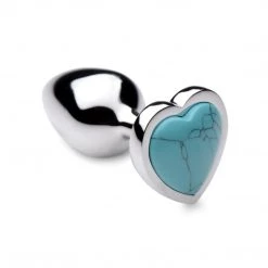 Xr LLC Booty Sparks Gemstones Turquoise Heart Anal Plug
