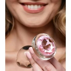 Xr LLC Booty Sparks Pink Gem Glass Anal Plug Anal Sex Toys