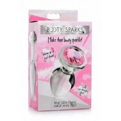 Xr LLC Booty Sparks Pink Gem Glass Anal Plug Anal Sex Toys