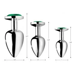 Xr LLC BootySparks Emerald Gem Anal Plug Set Anal Sex Toys