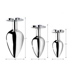 Xr LLC Anal Sex Toys BootySparks Violet Flower Gem Anal Plug Set