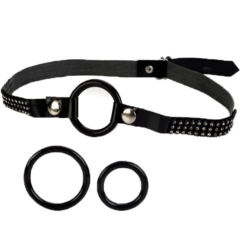 California Exotic Novelties Bound By Diamonds Open Ring Gag 4 California Exotic Novelties Bound By Diamonds Open Ring Gag