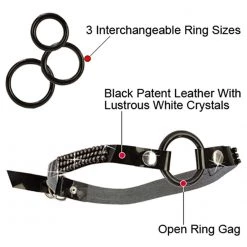 California Exotic Novelties Bound By Diamonds Open Ring Gag 9 California Exotic Novelties Bound By Diamonds Open Ring Gag