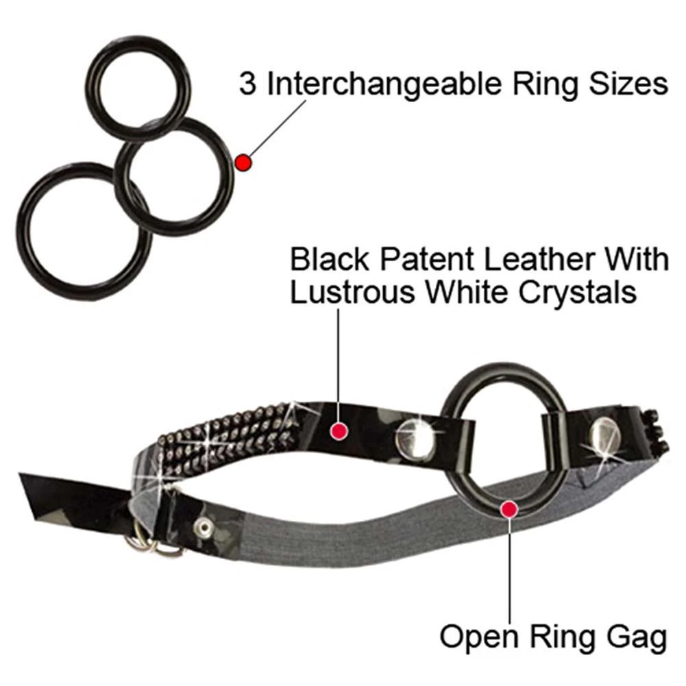 California Exotic Novelties Bound By Diamonds Open Ring Gag 5 California Exotic Novelties Bound By Diamonds Open Ring Gag