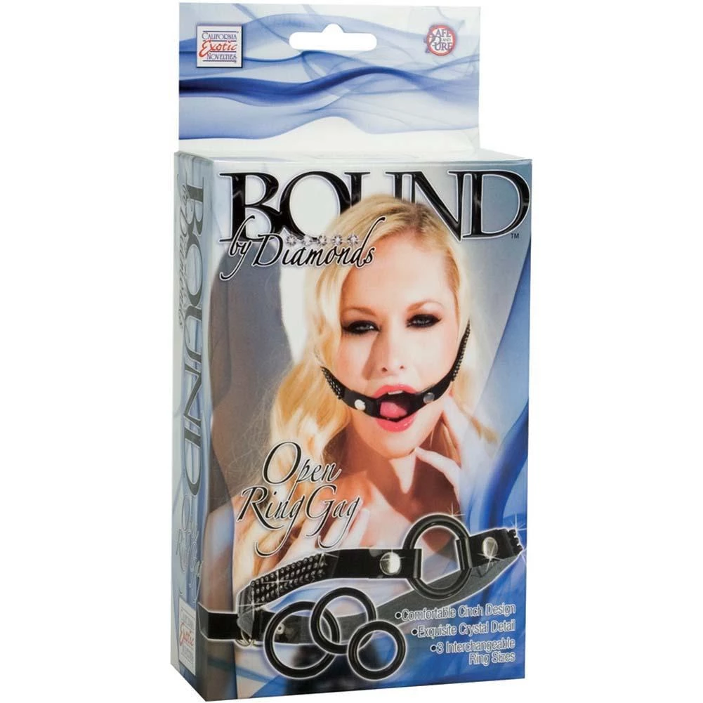 California Exotic Novelties Bound By Diamonds Open Ring Gag 6 California Exotic Novelties Bound By Diamonds Open Ring Gag