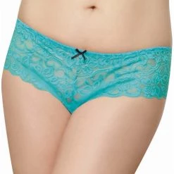 Dreamgirl International Lingerie Bow Lace Boyshort/Thong - Queen