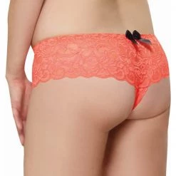 Dreamgirl International Lingerie Bow Lace Boyshort/Thong - Queen