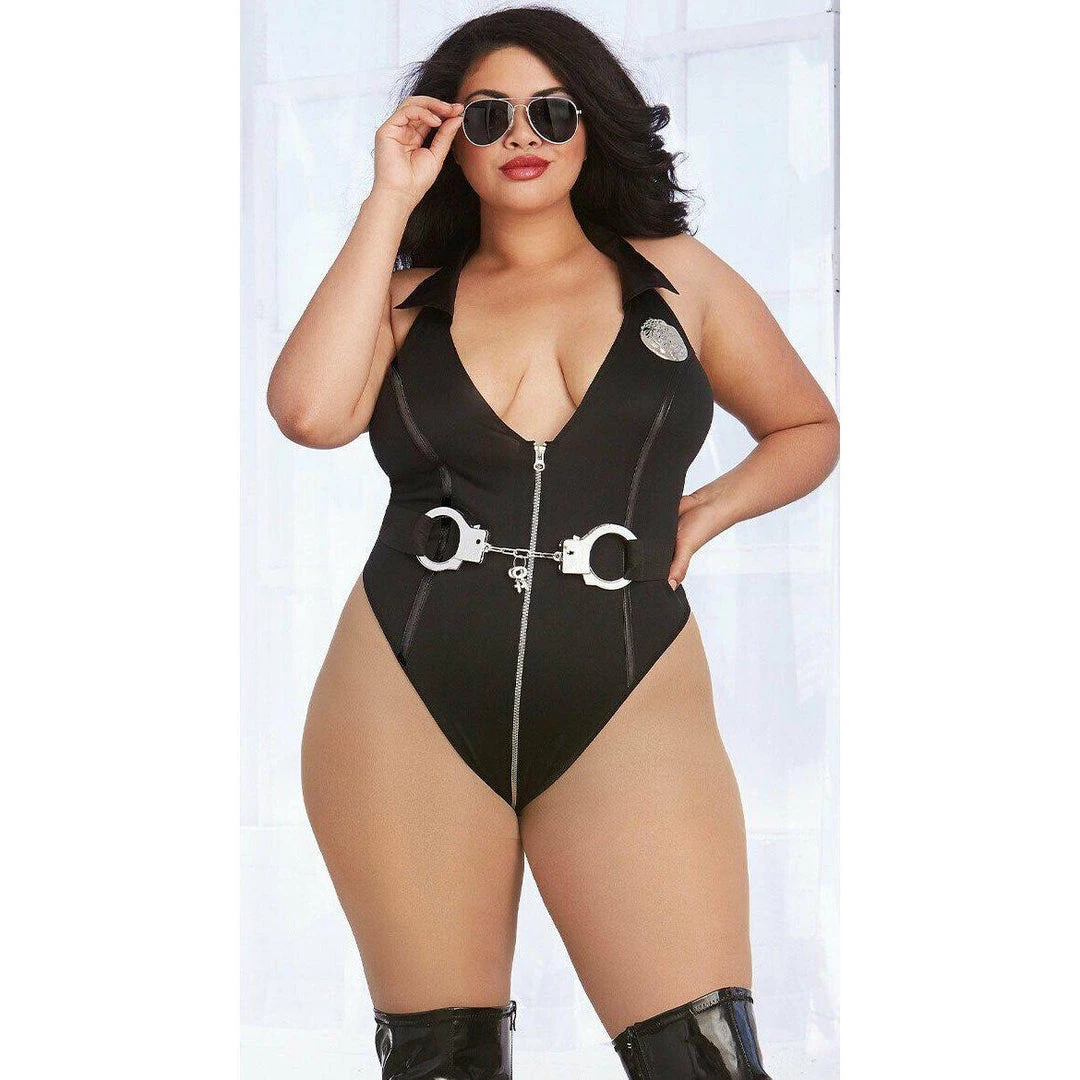 Dreamgirl International Cop Stretch Knit Teddy Lingerie 5 Dreamgirl International Cop Stretch Knit Teddy Lingerie