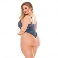 Fantasy Lingerie Curve Adriana Caged Lace Teddy