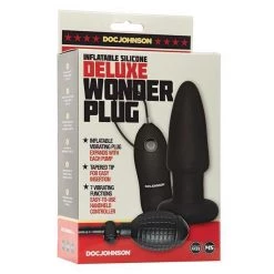Doc Johnson Anal Sex Toys Deluxe Wonder Inflatable Vibrating Butt Plug