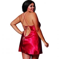 Dreamgirl International Diva Charmeuse Babydoll Sleepwear And Robe