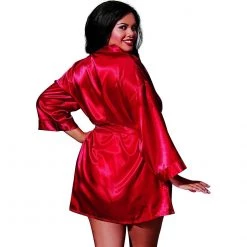 Dreamgirl International Diva Charmeuse Babydoll Sleepwear And Robe