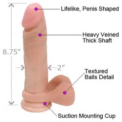 Doc Johnson 8 Inch Realistic Dildo With Balls Dildos