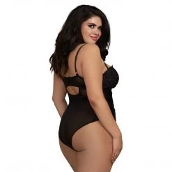 Dreamgirl International Dreamgirl Venice Lace & Stretch Faux Leather Teddy With Snap Crotch 16 Dreamgirl International Dreamgirl Venice Lace & Stretch Faux Leather Teddy With Snap Crotch