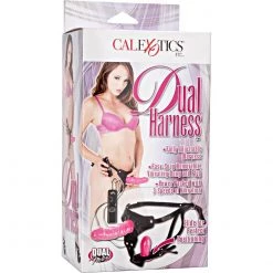 California Exotic Novelties Dildos Dual Harness Strap On With Butt Plug
