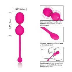 California Exotic Novelties Sex Toys Dual Rechargeable Silicone Kegel Balls