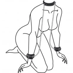 Edc Internet Bv Easy Toys Faux Leather Collar With Handcuffs Bondage