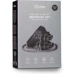 Edc Internet Bv Easy Toys Faux Leather Collar With Handcuffs Bondage