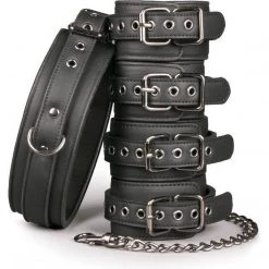 Edc Internet Bv Bondage Easy Toys Fetish Set With Collar, Ankle & Wrist Cuffs