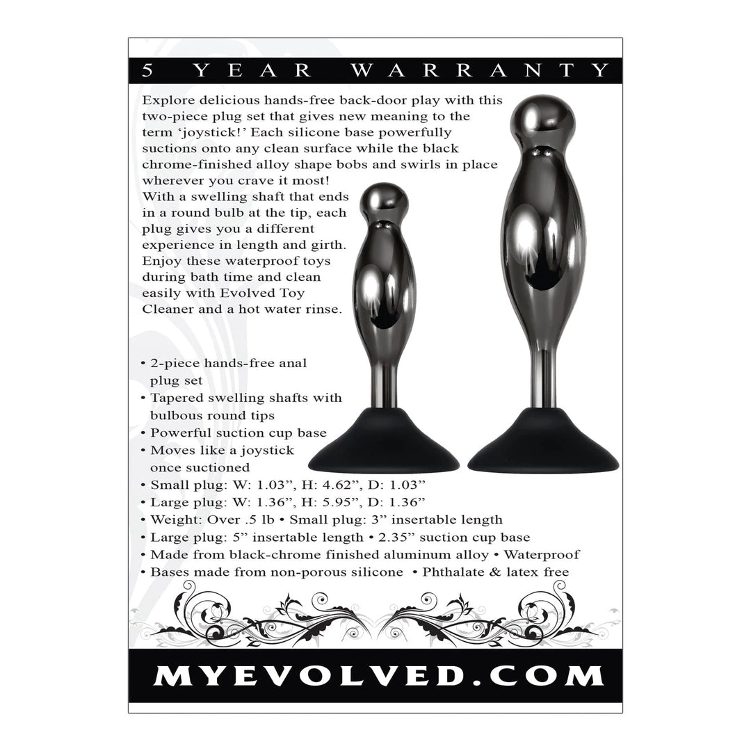 Evolved Novelties INC Evolved Joy Sticks 2 Pc Plug Set Anal Sex Toys 7 Evolved Novelties INC Evolved Joy Sticks 2 Pc Plug Set Anal Sex Toys