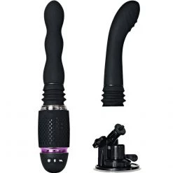 Evolved Novelties INC Thrusting Evolved Thrust & Go Vibrator With 2 Silicone Shaft Attachments