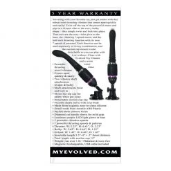 Evolved Novelties INC Thrusting Evolved Thrust & Go Vibrator With 2 Silicone Shaft Attachments