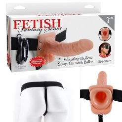 Pipedream Products Fetish Fantasy 7 Inch Vibrating Hollow Strap-On
