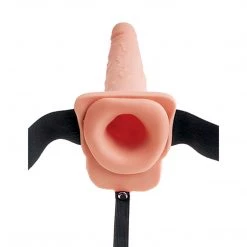 Pipedream Products Dildos Fetish Fantasy 7.5 Inch Hollow Squirting Strap On With Balls