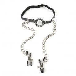 Pipedream Products Bondage Fetish Fantasy O Ring Gag With Nipple Clamps 8 Pipedream Products Bondage Fetish Fantasy O Ring Gag With Nipple Clamps