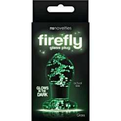 Ns Novelties INC Firefly Clear Glass Plug - Glow Anal Sex Toys