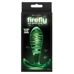 Ns Novelties INC Firefly Glow In The Dark Ace Glass Plug Anal Sex Toys