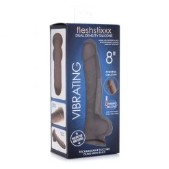 Curve Novelties Dildos Fleshstixxx Vibrating Dual Density Silicone Dildo