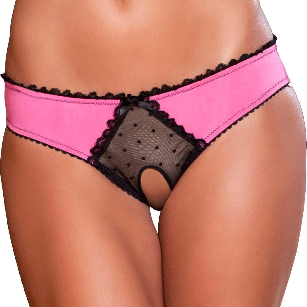 Rene Rofe Lingerie Frills Crotchless Panty With Back Bows 9 Rene Rofe Lingerie Frills Crotchless Panty With Back Bows