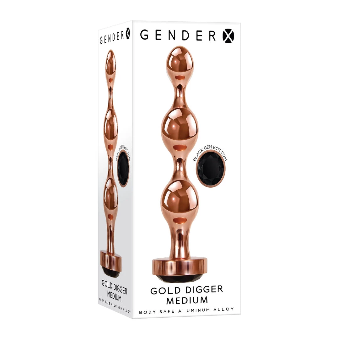Evolved Novelties INC Anal Sex Toys Gender X Gold Digger Beaded Plug 12 Evolved Novelties INC Anal Sex Toys Gender X Gold Digger Beaded Plug