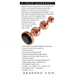 Evolved Novelties INC Anal Sex Toys Gender X Gold Digger Beaded Plug 28 Evolved Novelties INC Anal Sex Toys Gender X Gold Digger Beaded Plug