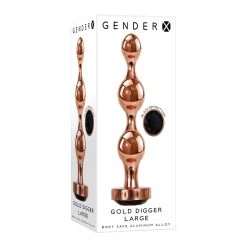 Evolved Novelties INC Anal Sex Toys Gender X Gold Digger Beaded Plug 32 Evolved Novelties INC Anal Sex Toys Gender X Gold Digger Beaded Plug